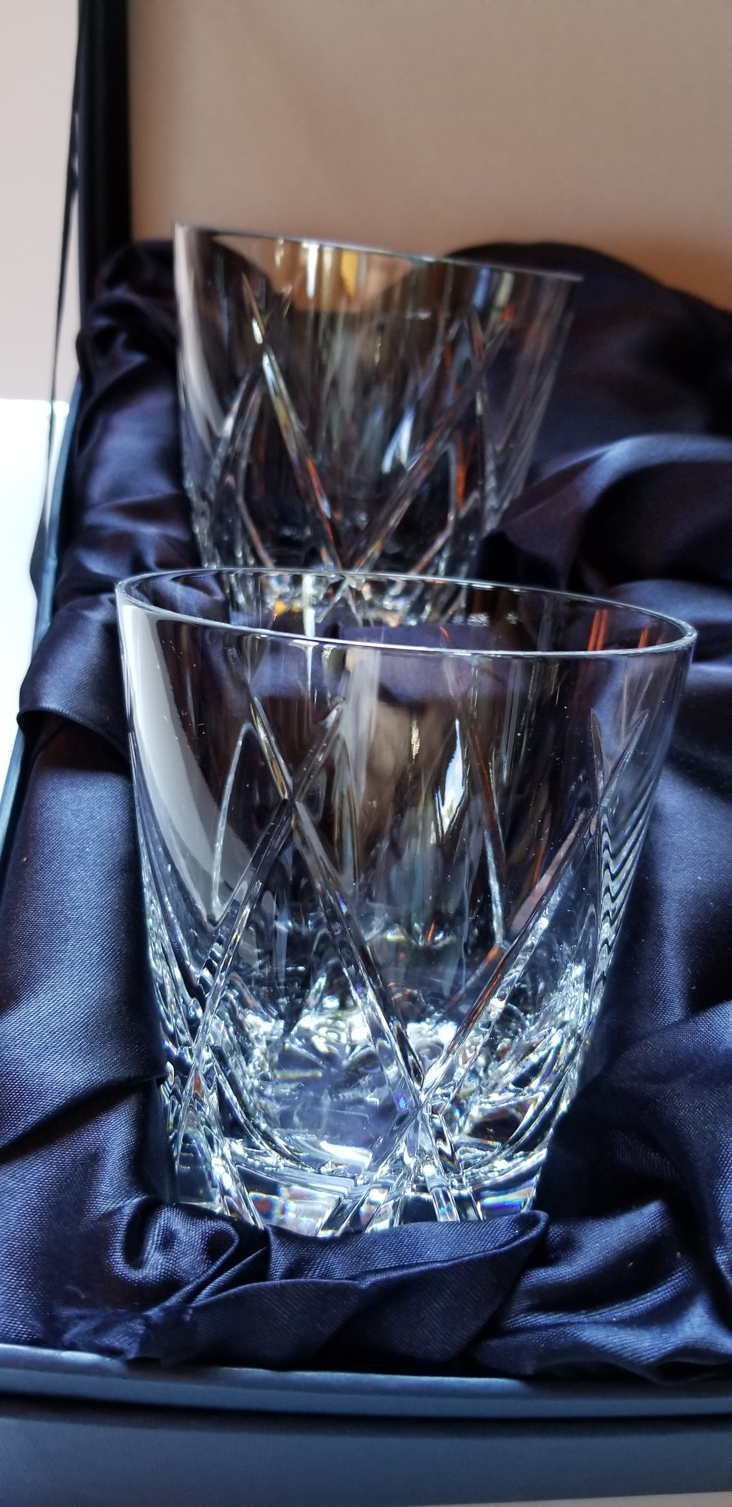 Faberge Triomphe Double Old Fashioned crystal glasses