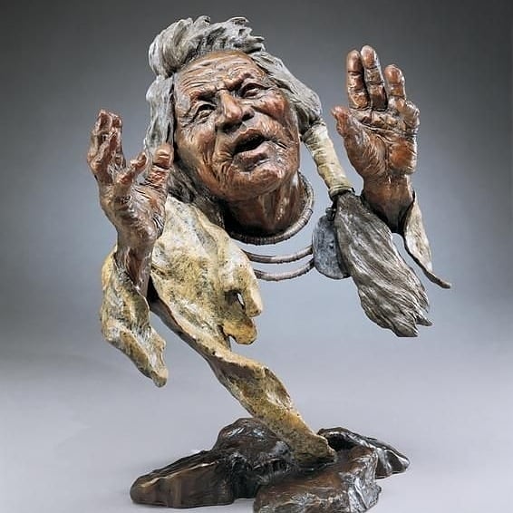 Mark Hopkins Legend Keeper Bronze Sculpture
