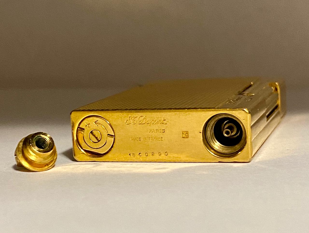 ST Dupont  Diamond Head Gold Plated Gatsby Lighter