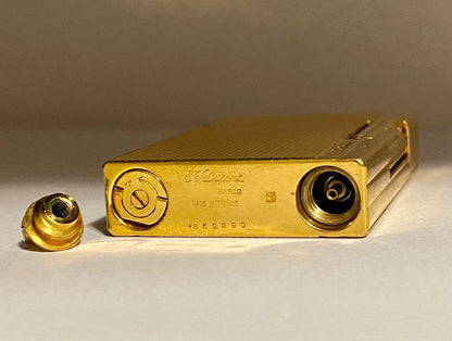 ST Dupont  Diamond Head Gold Plated Gatsby Lighter