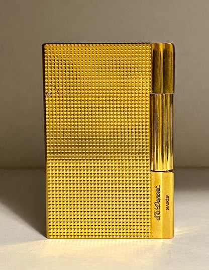 ST Dupont  Diamond Head Gold Plated Gatsby Lighter