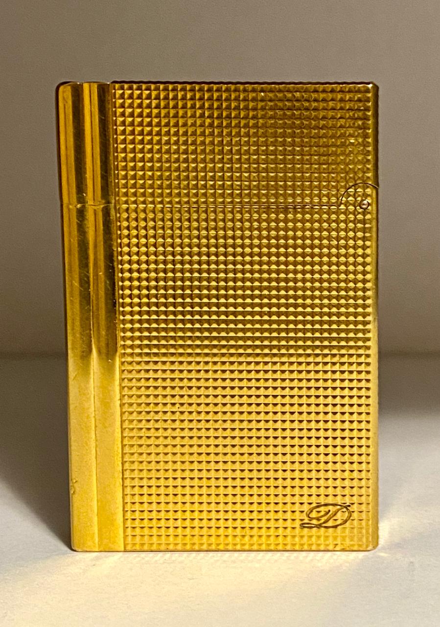 ST Dupont  Diamond Head Gold Plated Gatsby Lighter