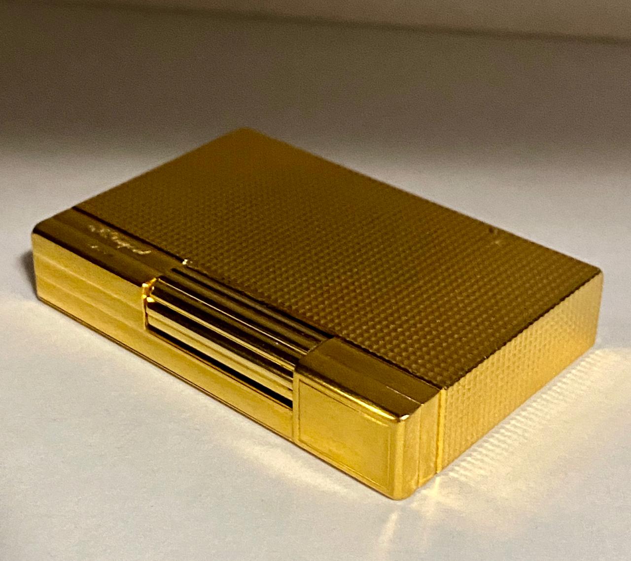 ST Dupont  Diamond Head Gold Plated Gatsby Lighter