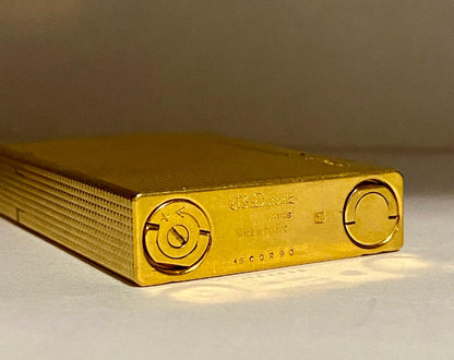 ST Dupont  Diamond Head Gold Plated Gatsby Lighter