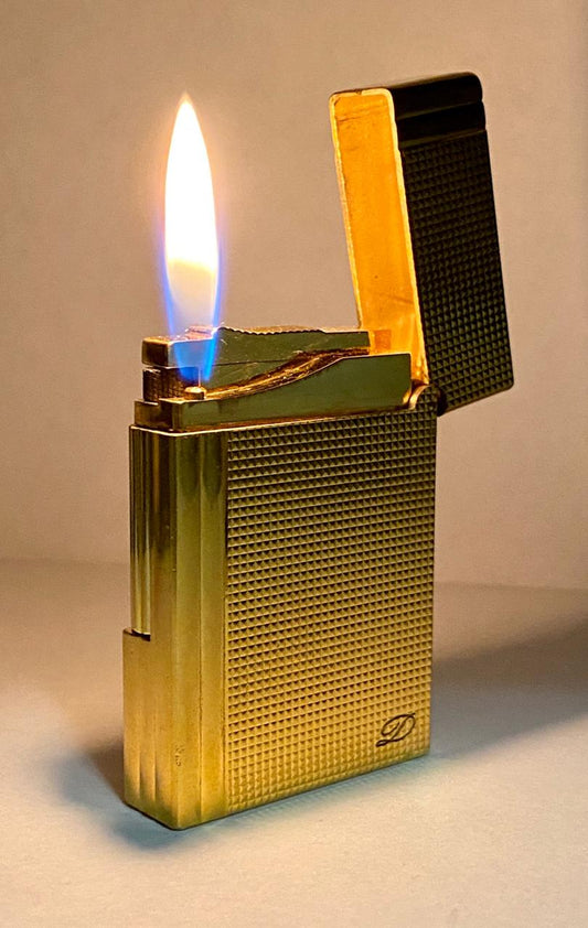 ST Dupont  Diamond Head Gold Plated Gatsby Lighter