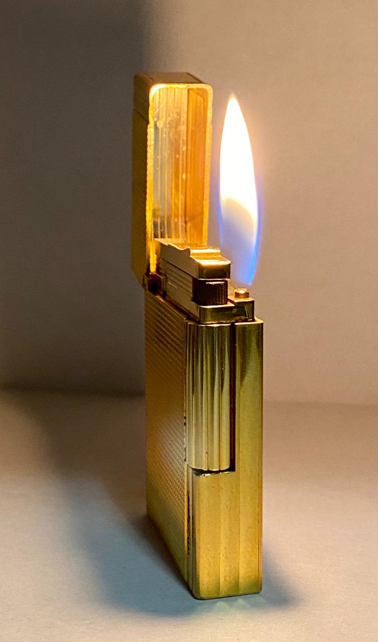 ST Dupont  Diamond Head Gold Plated Gatsby Lighter
