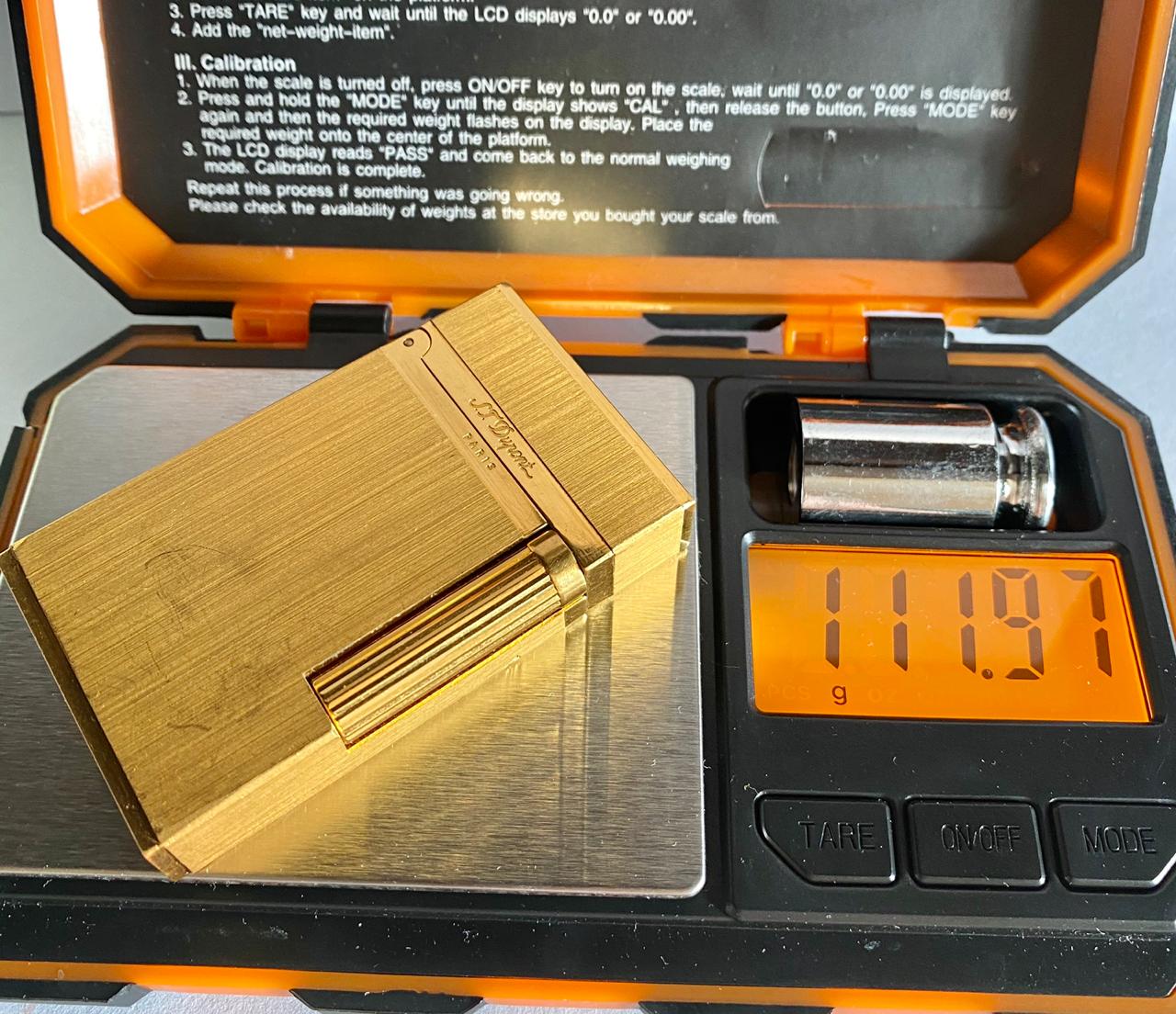 ST Dupont Brushed Gold plated L2 lighter