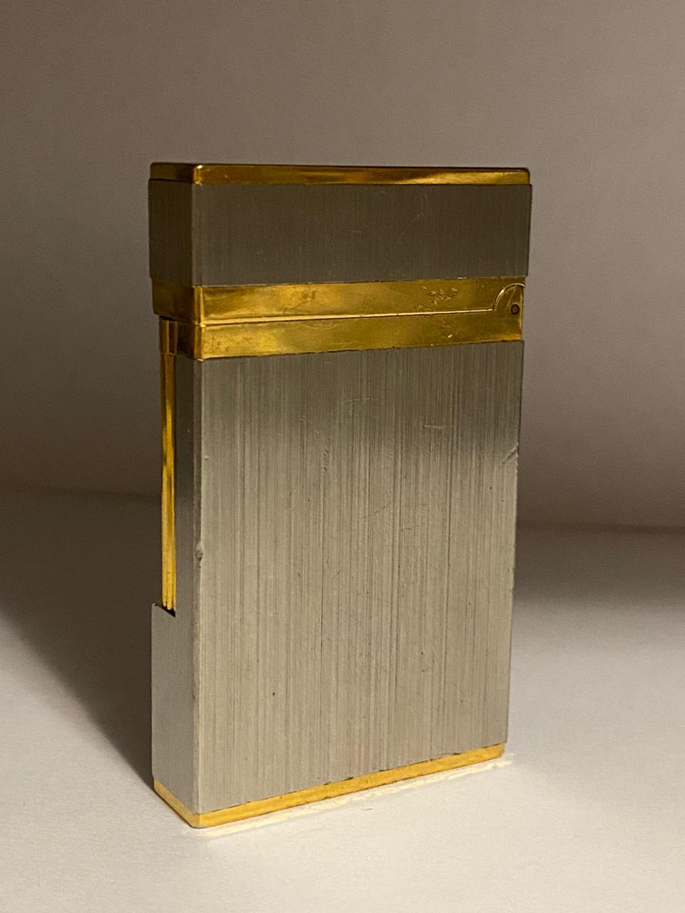 ST Dupont Brushed Platinum & Gold Plated Finish L2 Lighter