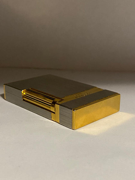 ST Dupont Brushed Platinum & Gold Plated Finish L2 Lighter