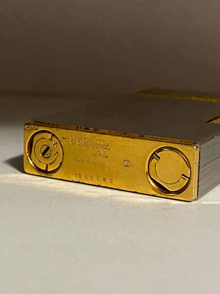 ST Dupont Brushed Platinum & Gold Plated Finish L2 Lighter