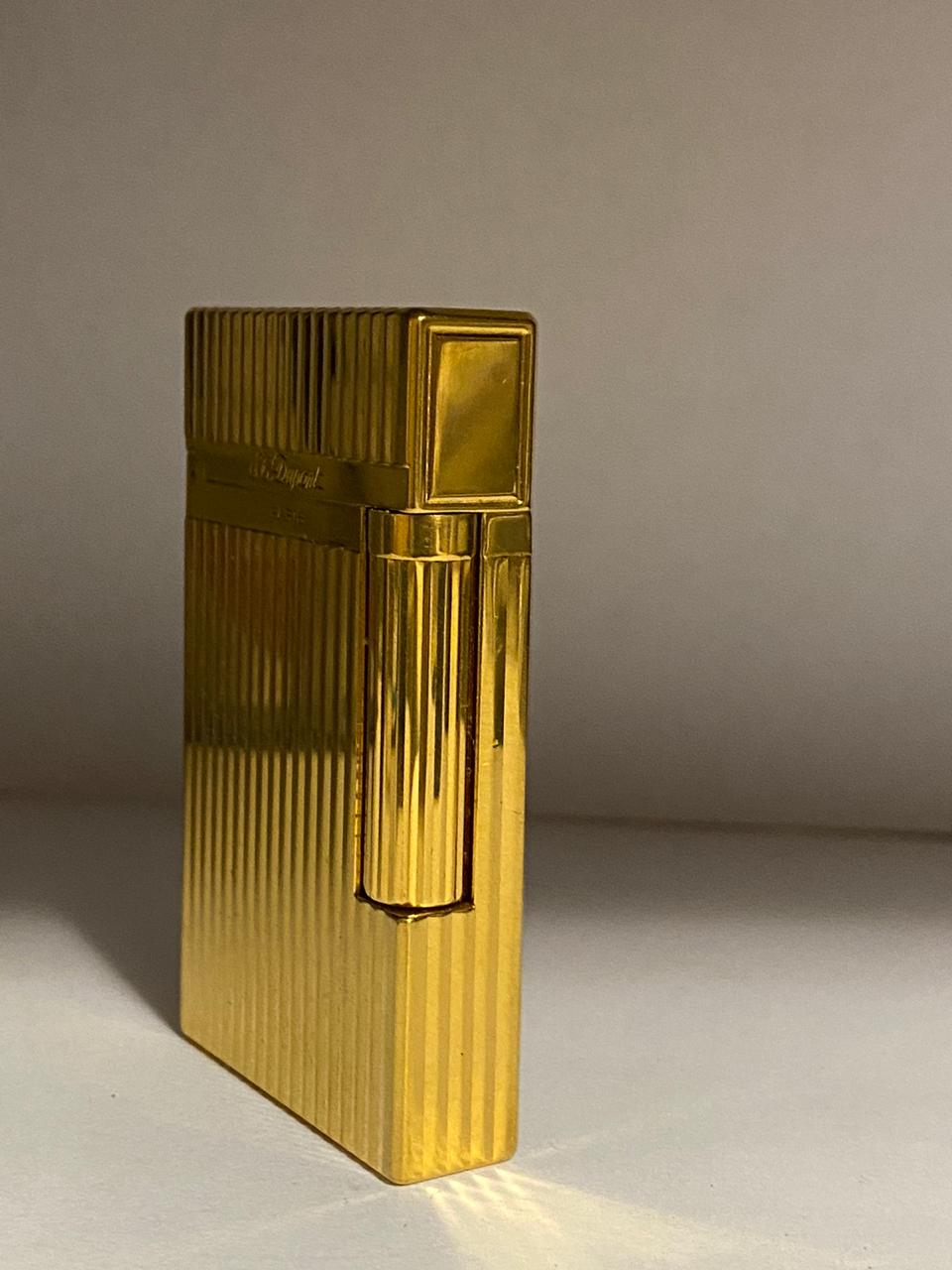 ST Dupont Brushed Platinum & Gold Plated Finish L2 Lighter