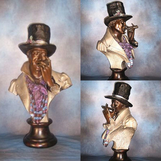 Aly Matthews "ONE PUFF AT A TIME"  Bronze Sculpture