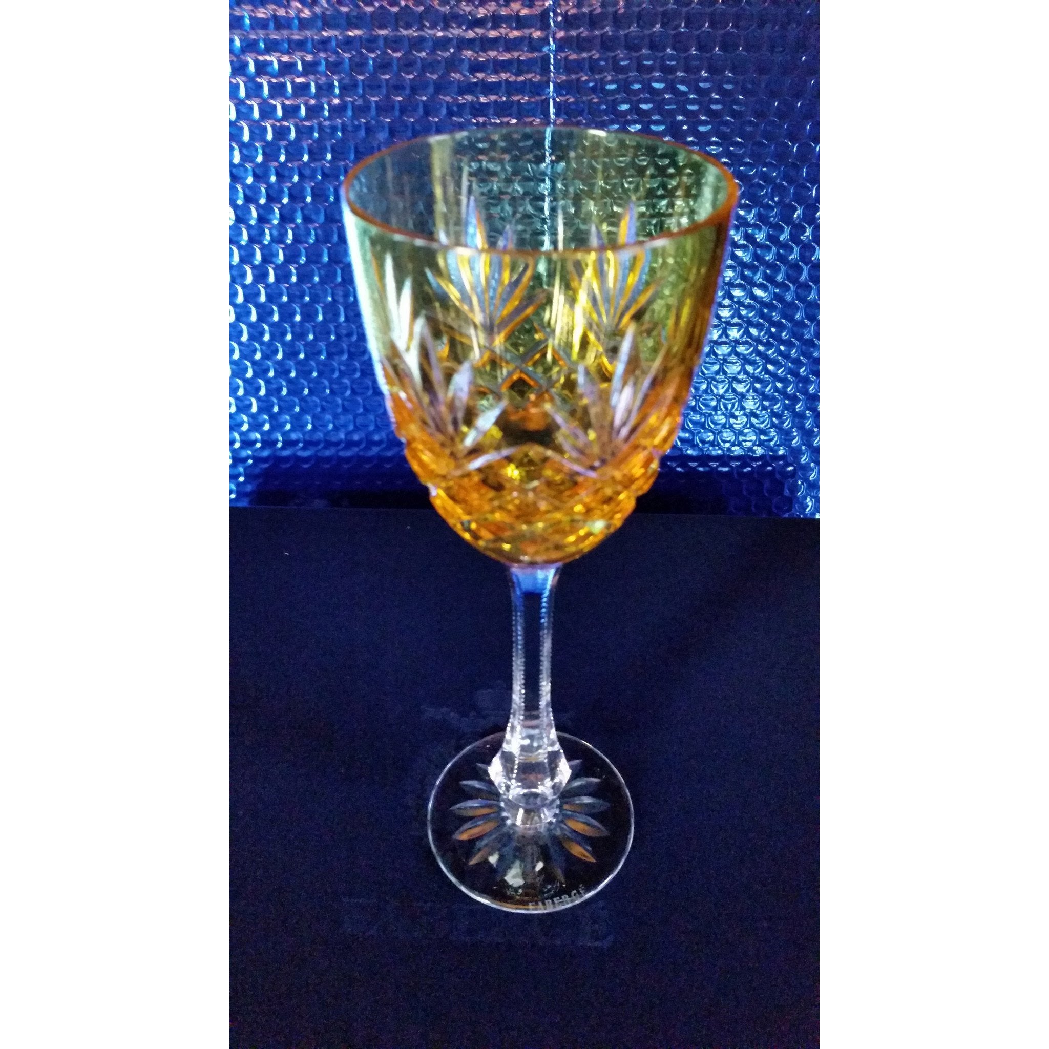 Faberge Odessa yellow crystal  glass