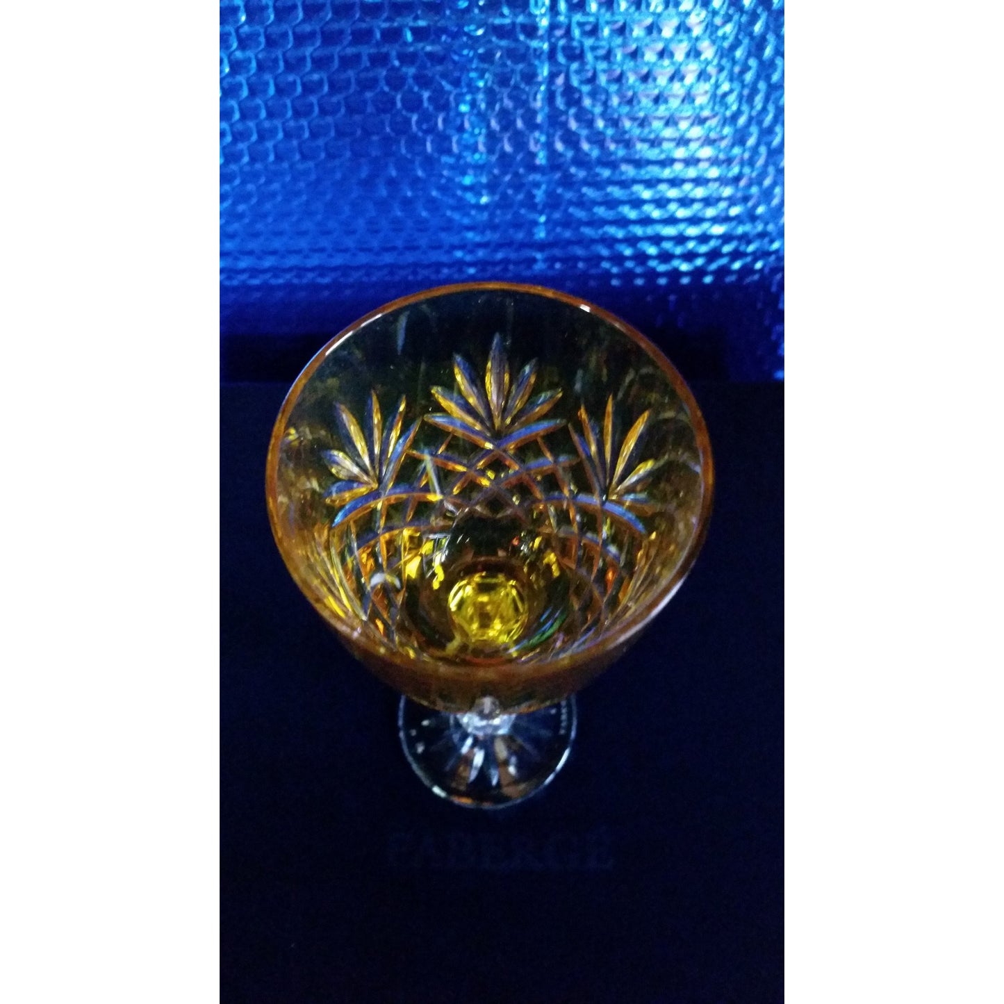 Faberge Odessa yellow crystal  glass