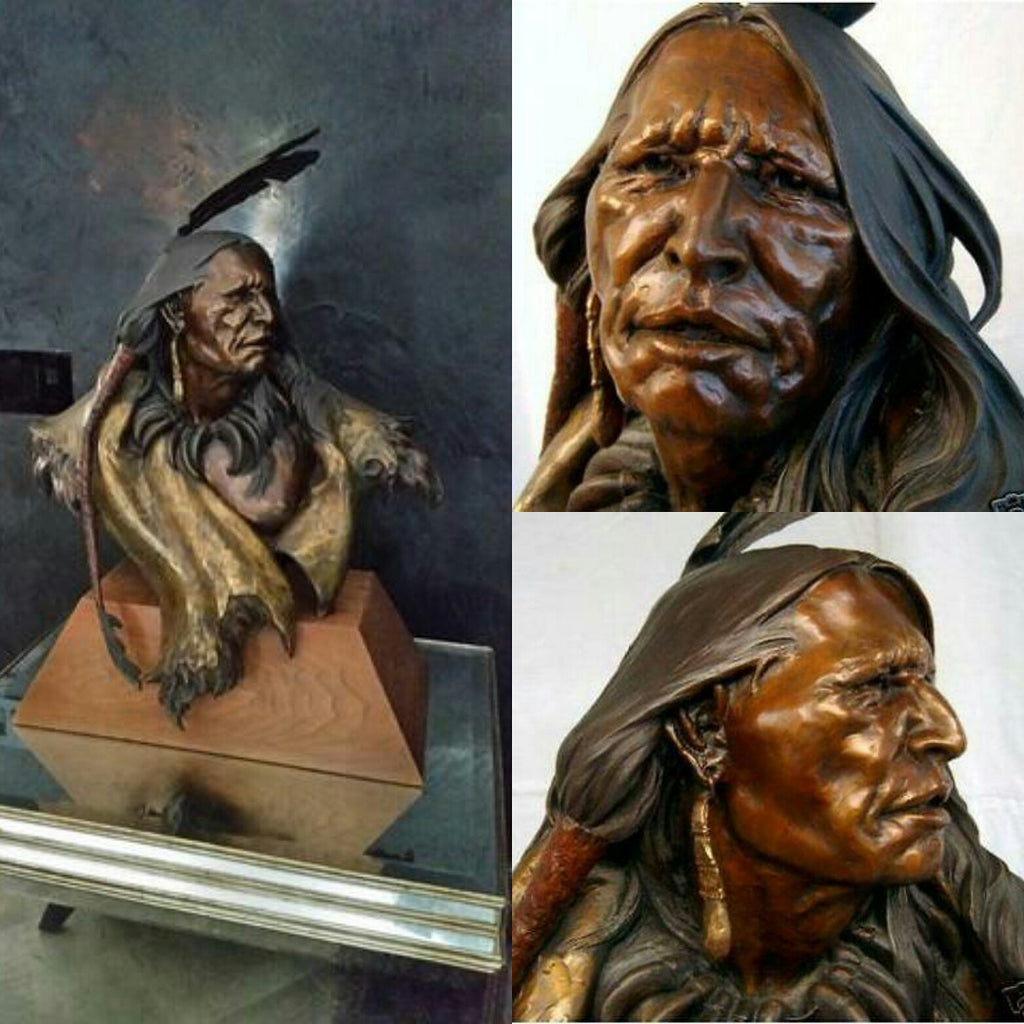 Dan Garrett "Glance to the Past" Life-Size Bronze Sculpture