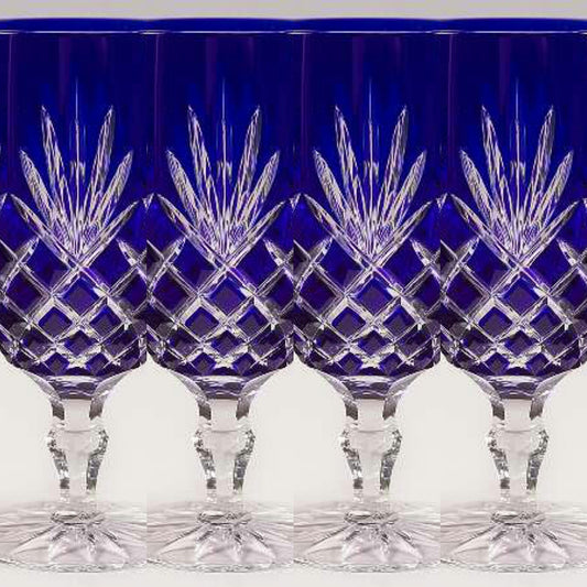 Faberge Odessa Crystal Glasses in Cobalt Blue