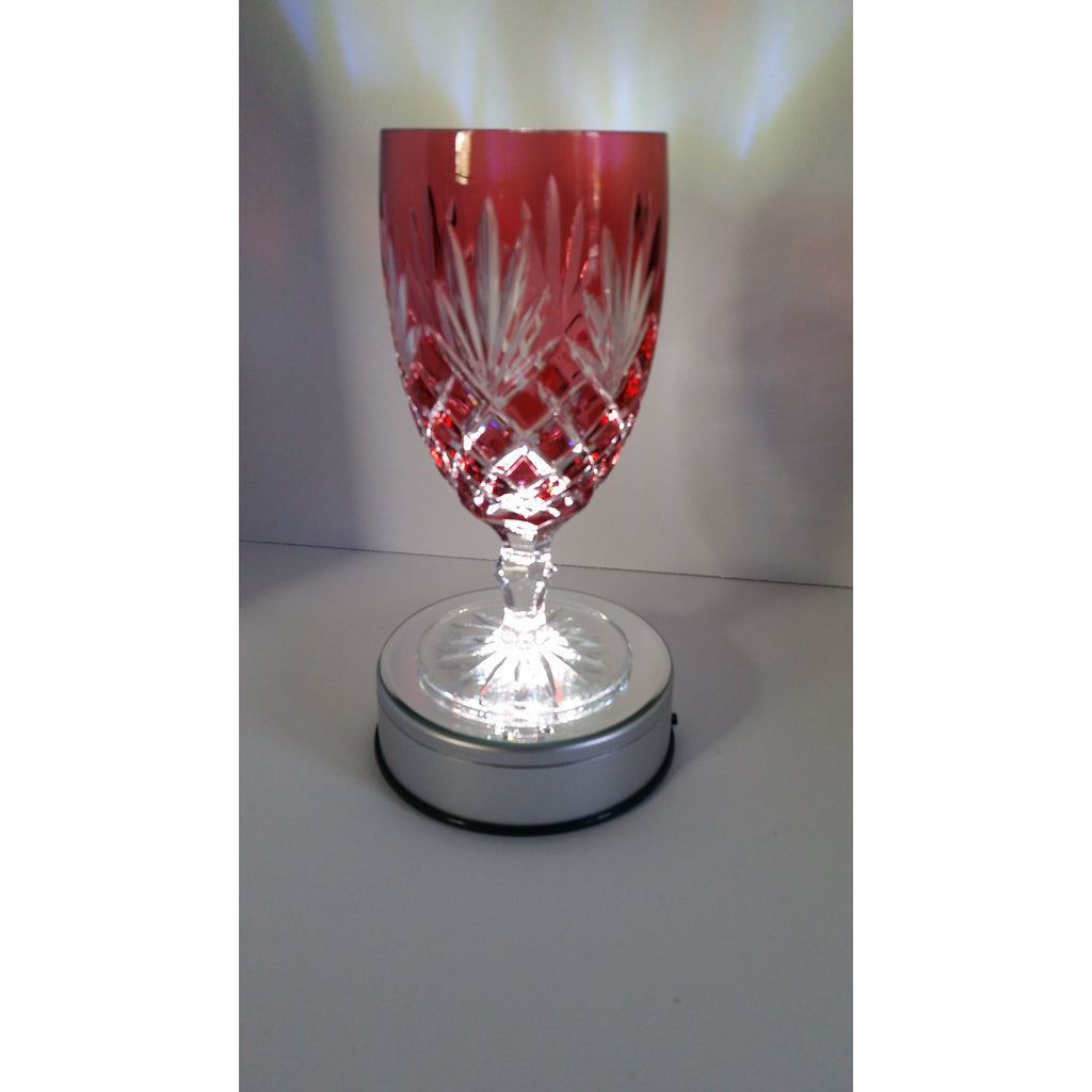 Faberge Odessa Cranberry Crystal Water Or Ice Tea Glass