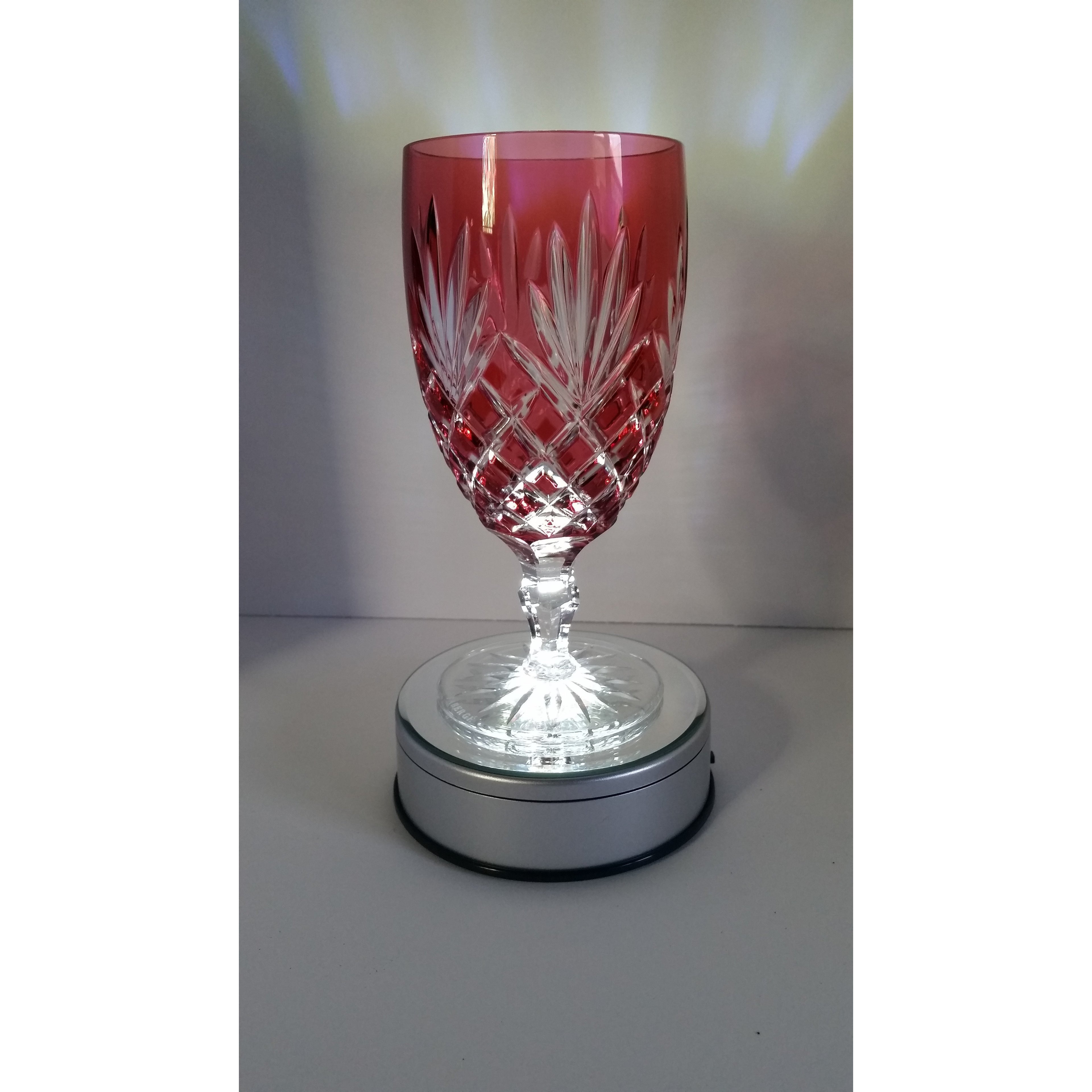Faberge Odessa Cranberry Crystal Water Or Ice Tea Glass
