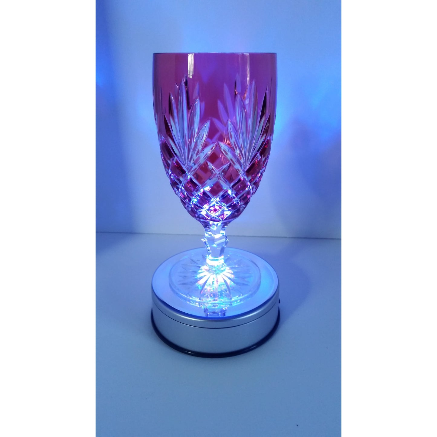 Faberge Odessa Cranberry Crystal Water Or Ice Tea Glass