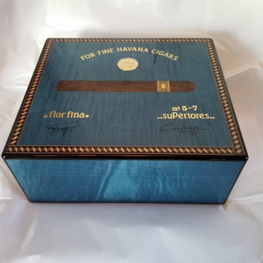 Elie bleu medals blue sycamore humidor