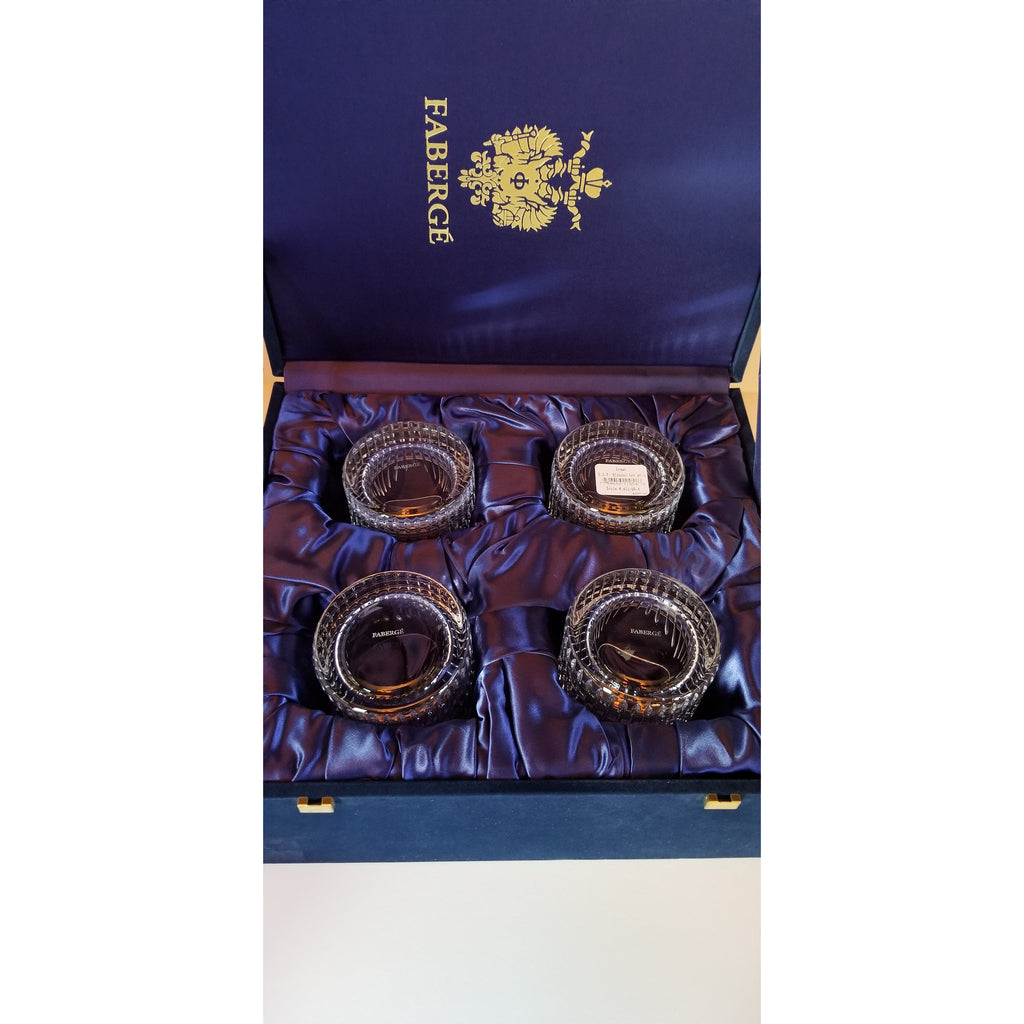 Faberge Crystal Old Fashion Glasses
