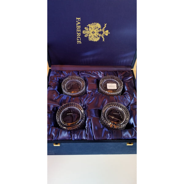 Faberge Crystal Old Fashion Glasses