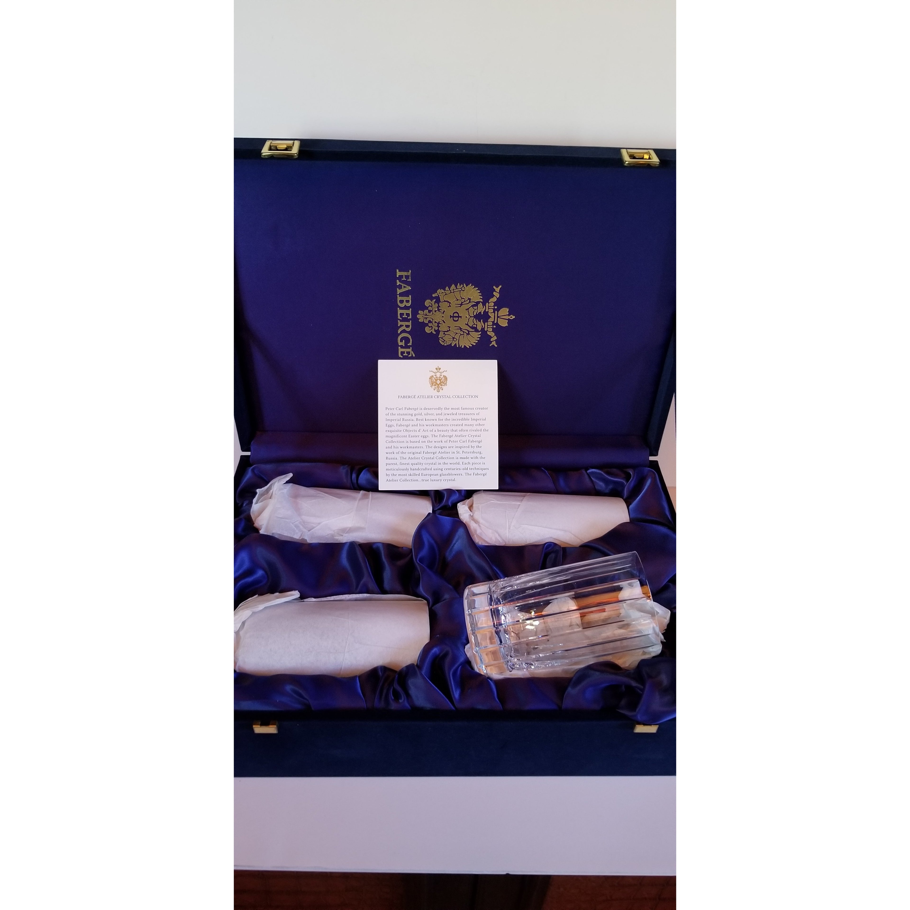 Faberge Atelier crystal highball glasses