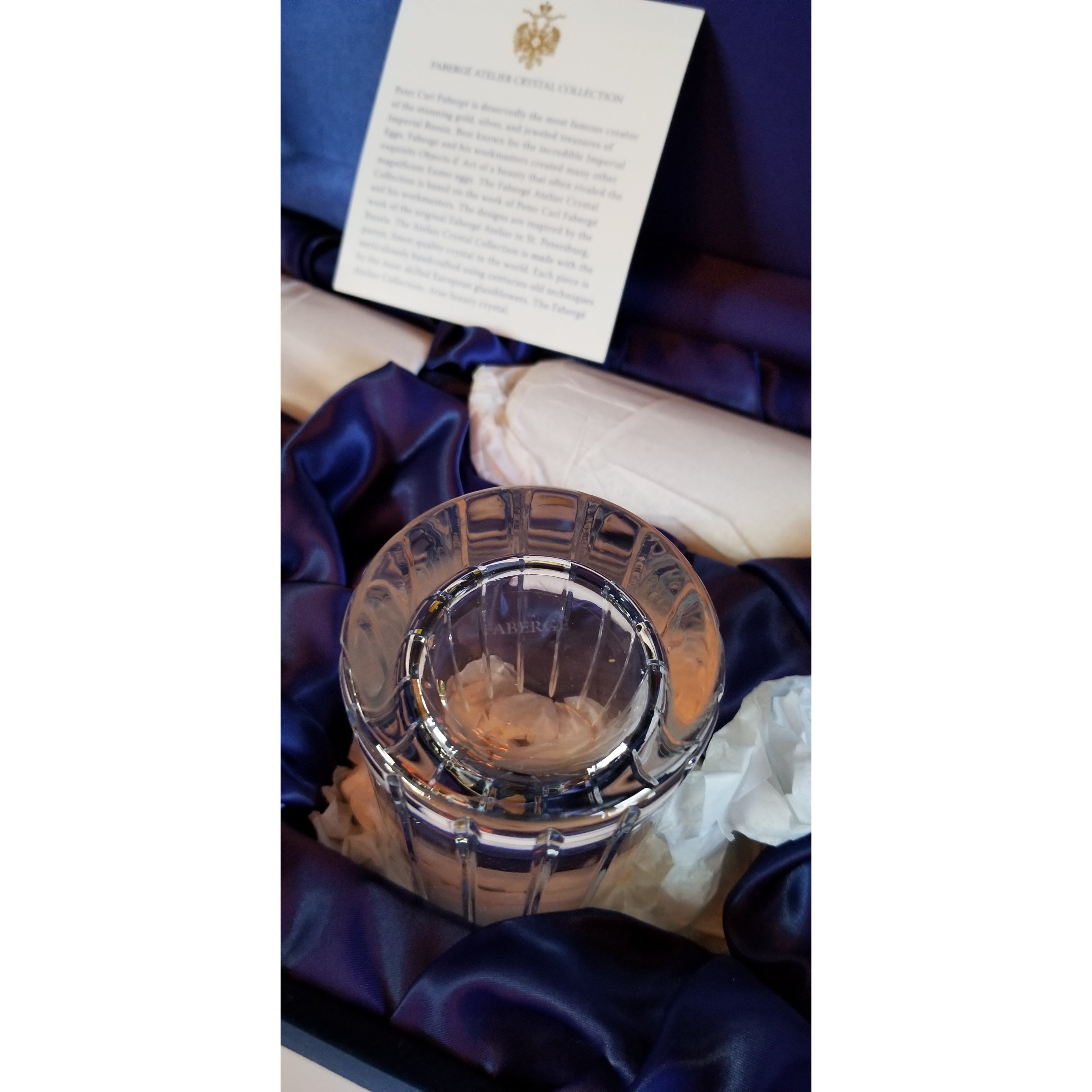 Faberge Atelier crystal highball glasses