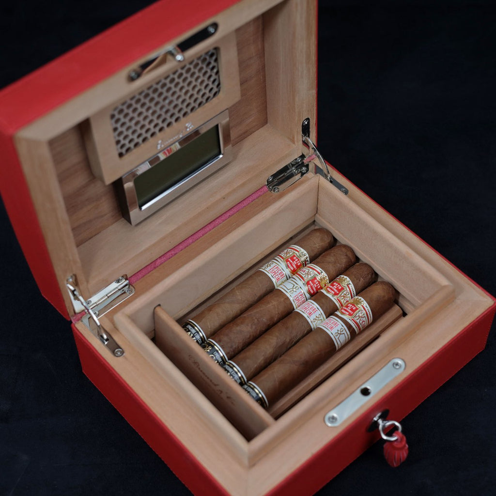 Brizard and Co Red Leather Humidor 12 / 20 capacity