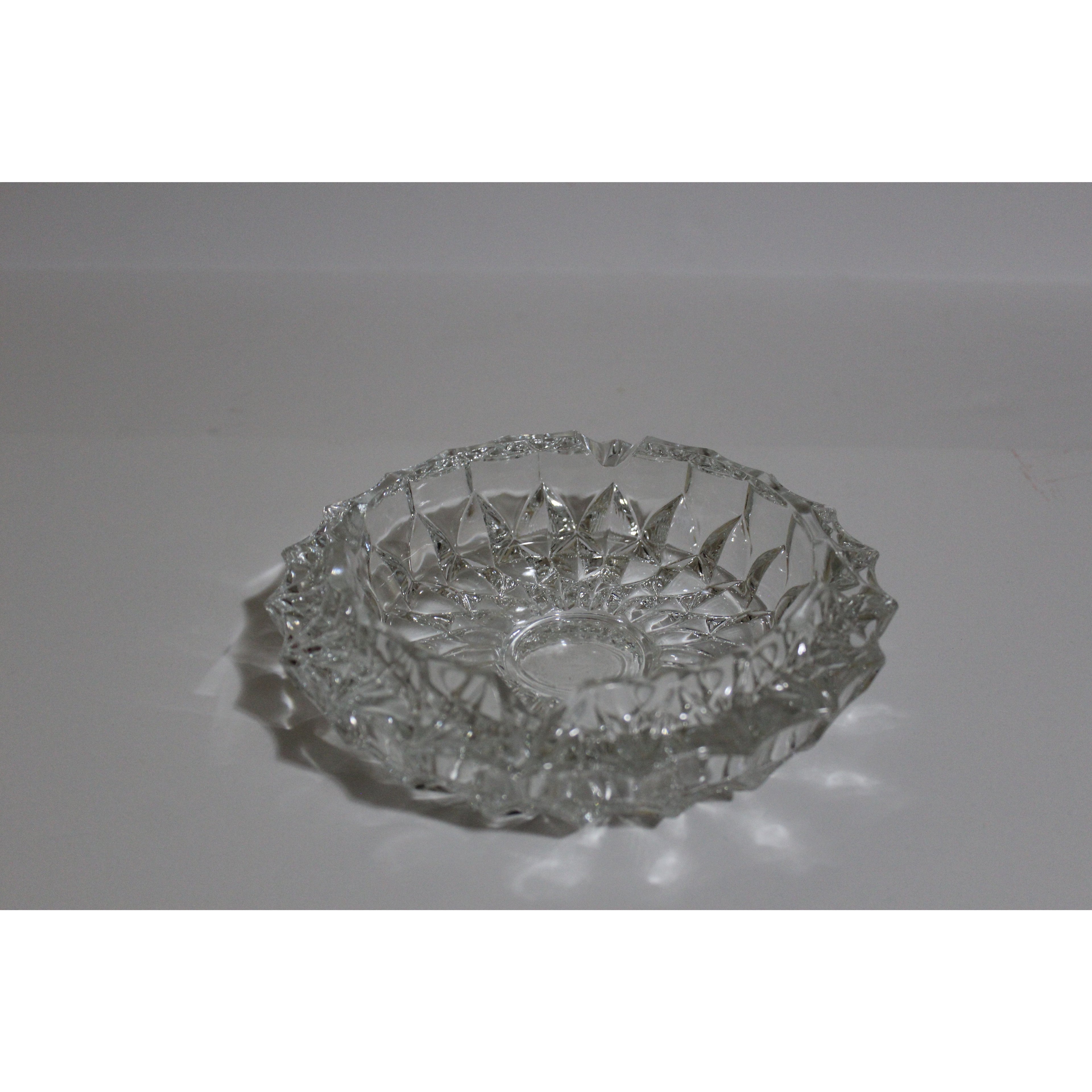 Clear Circular Glass Ashtray
