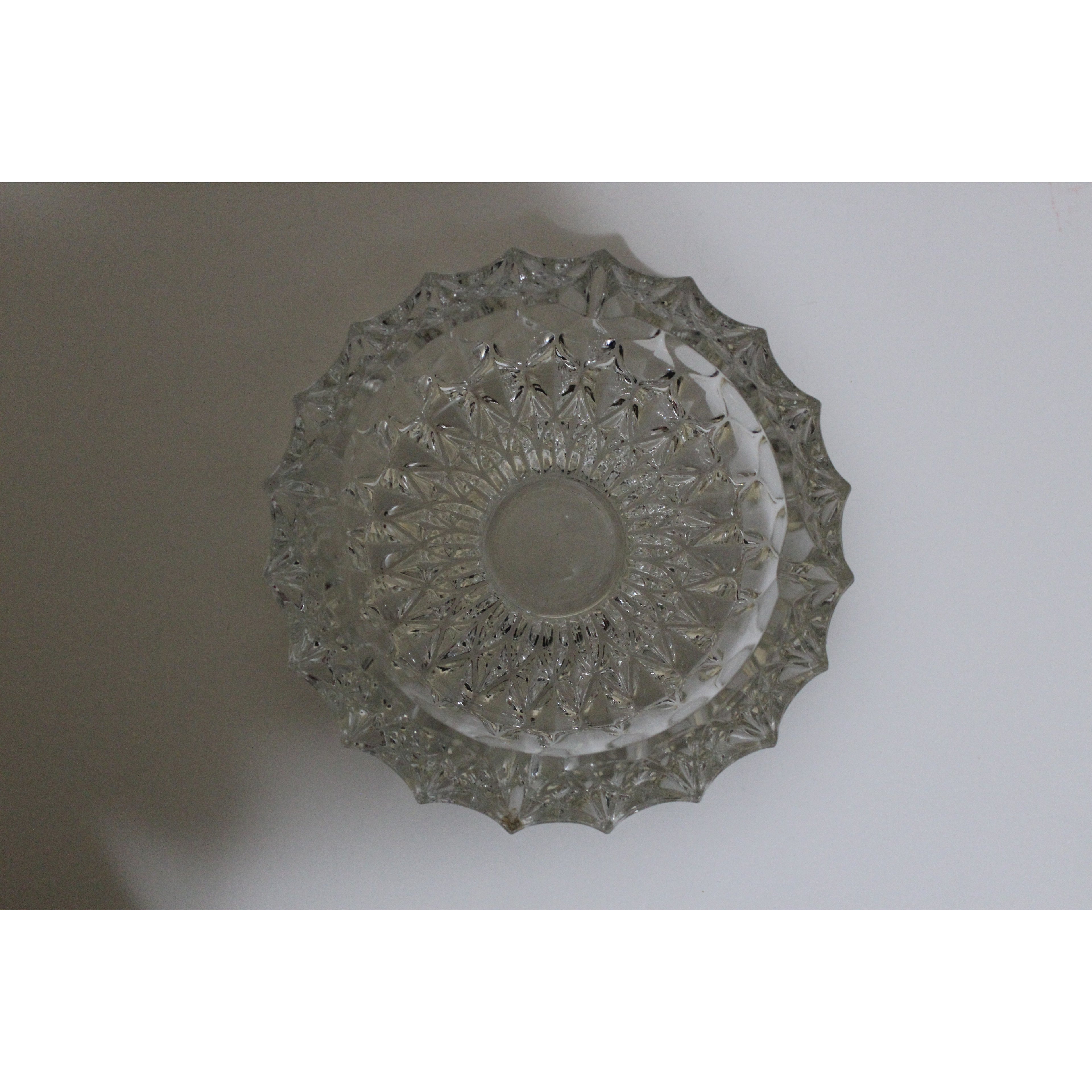 Clear Circular Glass Ashtray