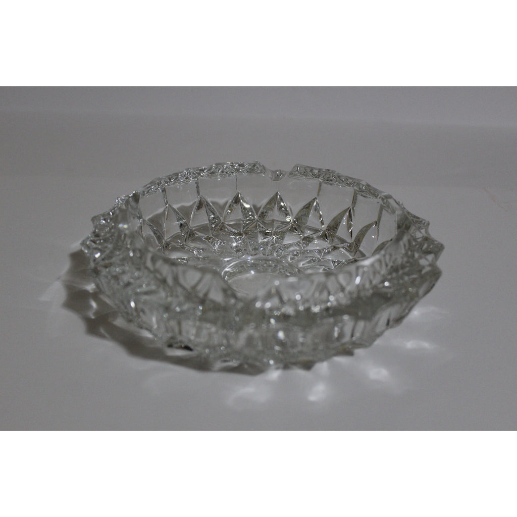 Clear Circular Glass Ashtray