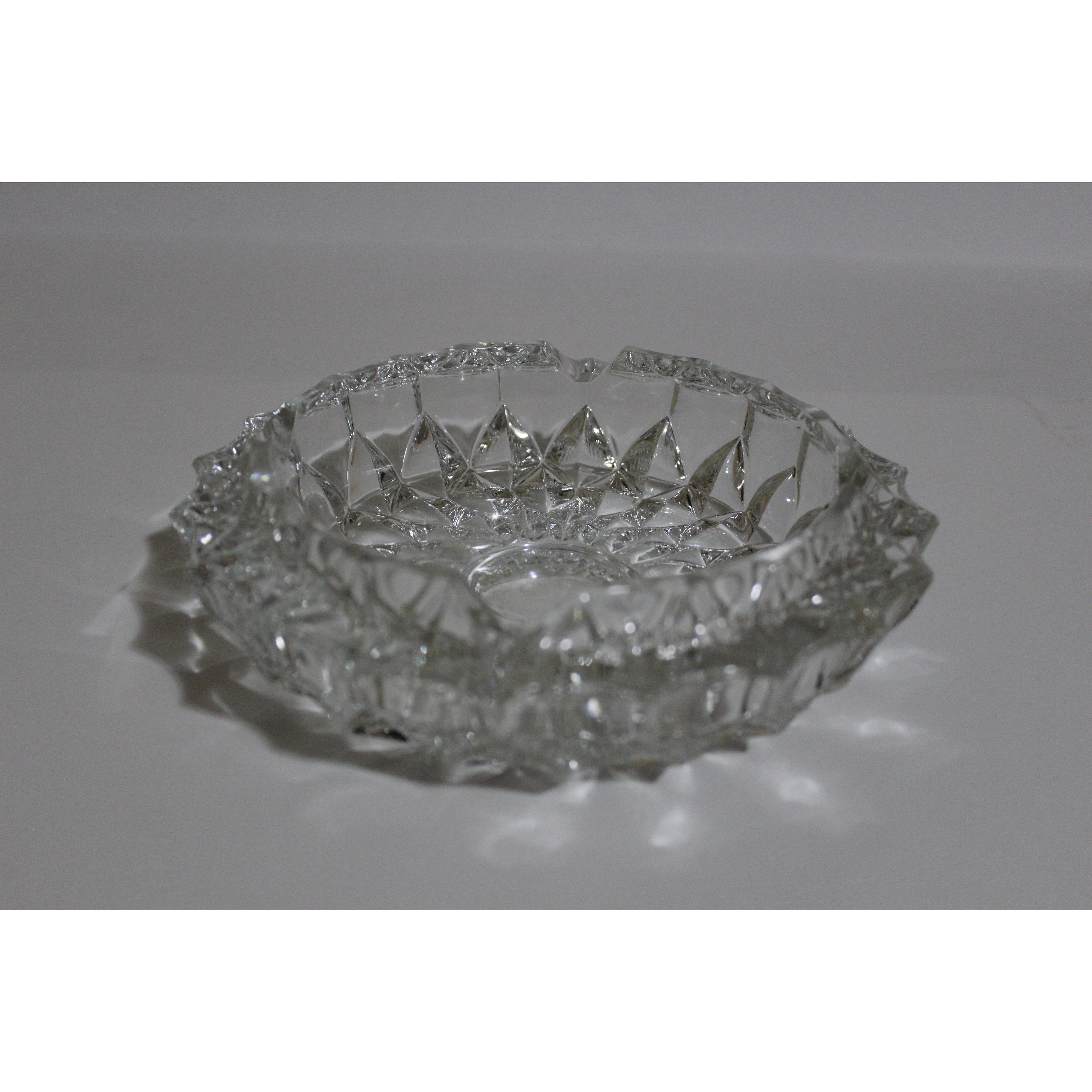 Clear Circular Glass Ashtray