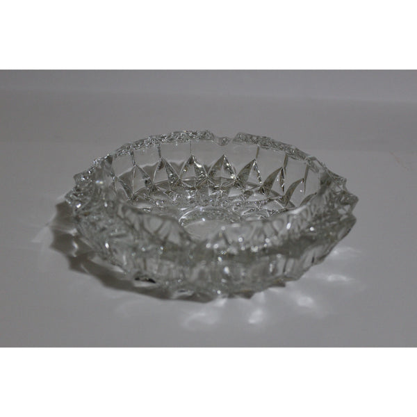 Clear Circular Glass Ashtray