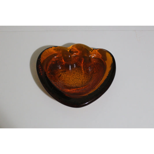 Amber Crystal Abstract Ashtray