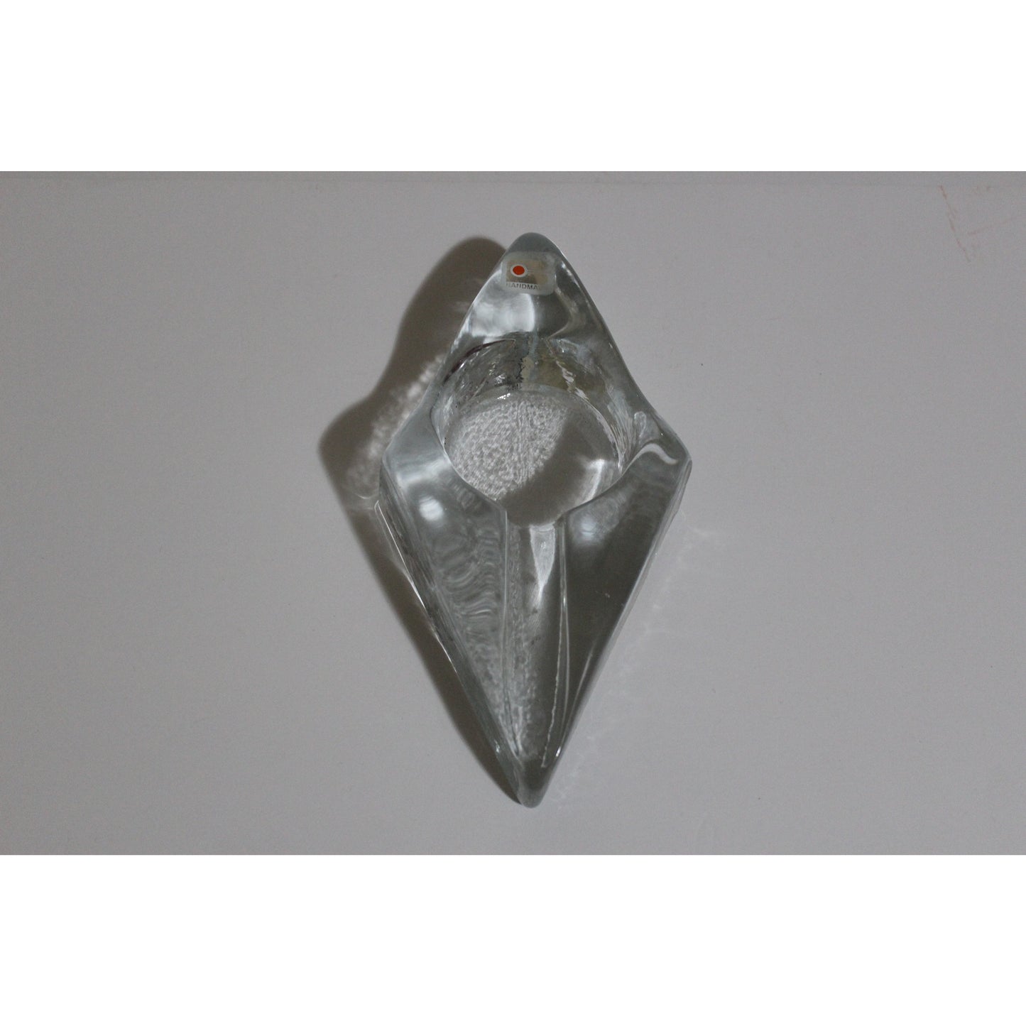 Clear Glass Diamond Shaped Ashtray