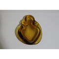 Gold Tinted Glass Abstract Ashtray
