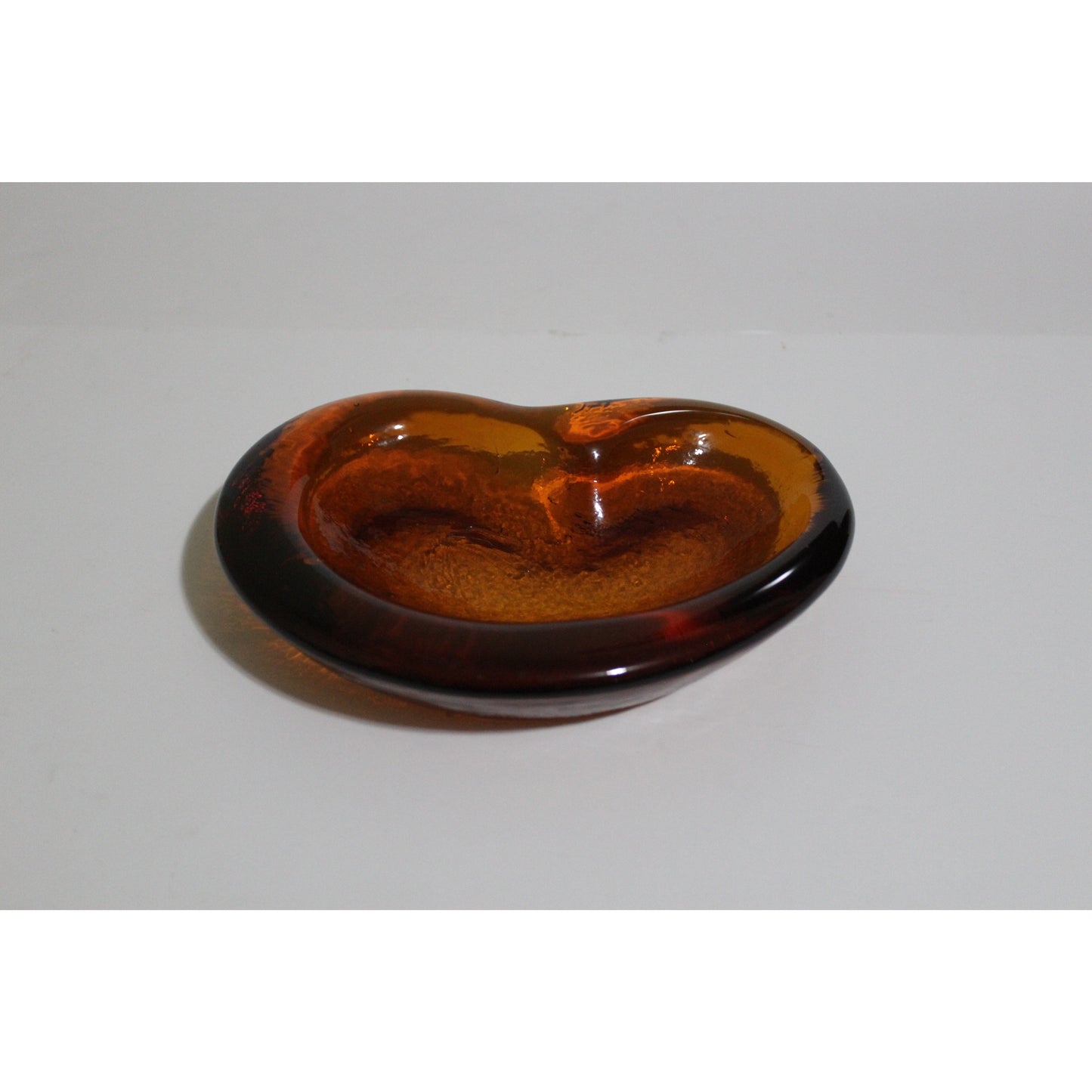Amber Crystal Heart Ashtray