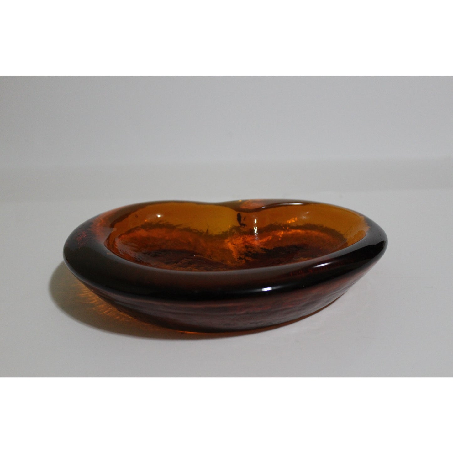 Amber Crystal Heart Ashtray