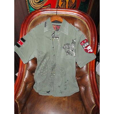 Rebel Spirit Mens Causal Short Sleeve Shirt preowned size Medium