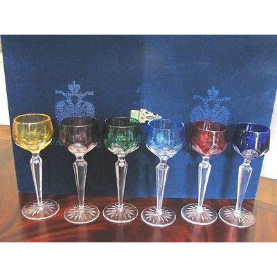 FABERGE Set of 6 Colored Lausanne Liqueur Glasses without the original box