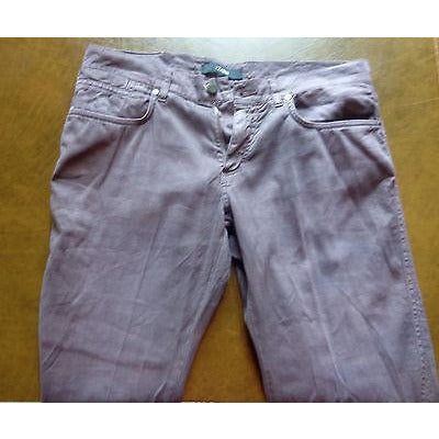 ZZegna Men's Slim Fit light purple  designer jeans
