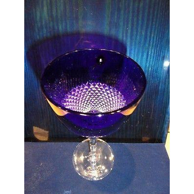 Faberge Crystal Cobalt Purple  Goblet Glass without Faberge Box