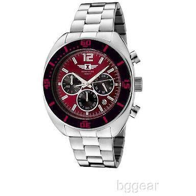 I by Invicta 90232-003 Men's Chronograph Red Dial Stainless Watch