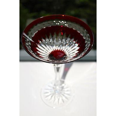 Faberge Odessa Ruby Red  Martini Glass new without box