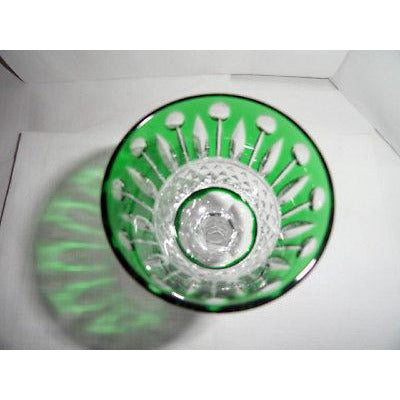 Faberge Xenia Green Crystal Cordial / Liqueur Glass NEW without box