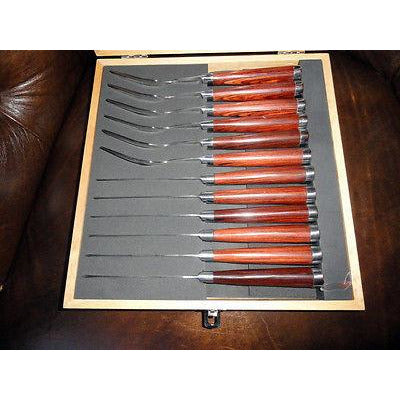 Laguiole Select Hardwood 12-piece Steak Knife and Fork Set