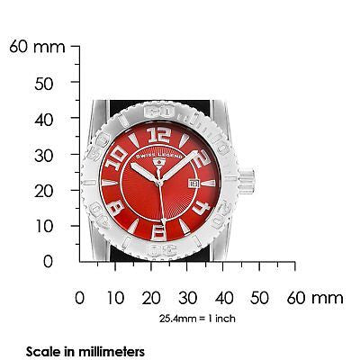 Swiss Legend Men's Commander Stainless Red Dial Watch
