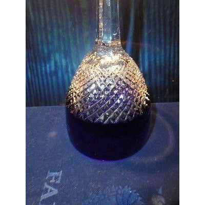 Faberge Crystal Cobalt Purple  Goblet Glass without Faberge Box