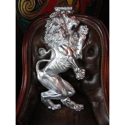 Rampant Lion Metal Wall Plaque measures 32" H x 15" W